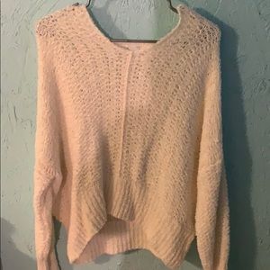 White thin sweater